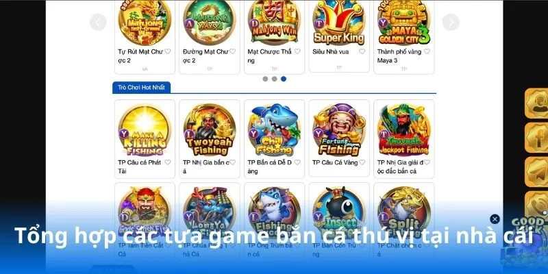 Tổng hợp các tựa game bắn cá thú vị tại nhà cái